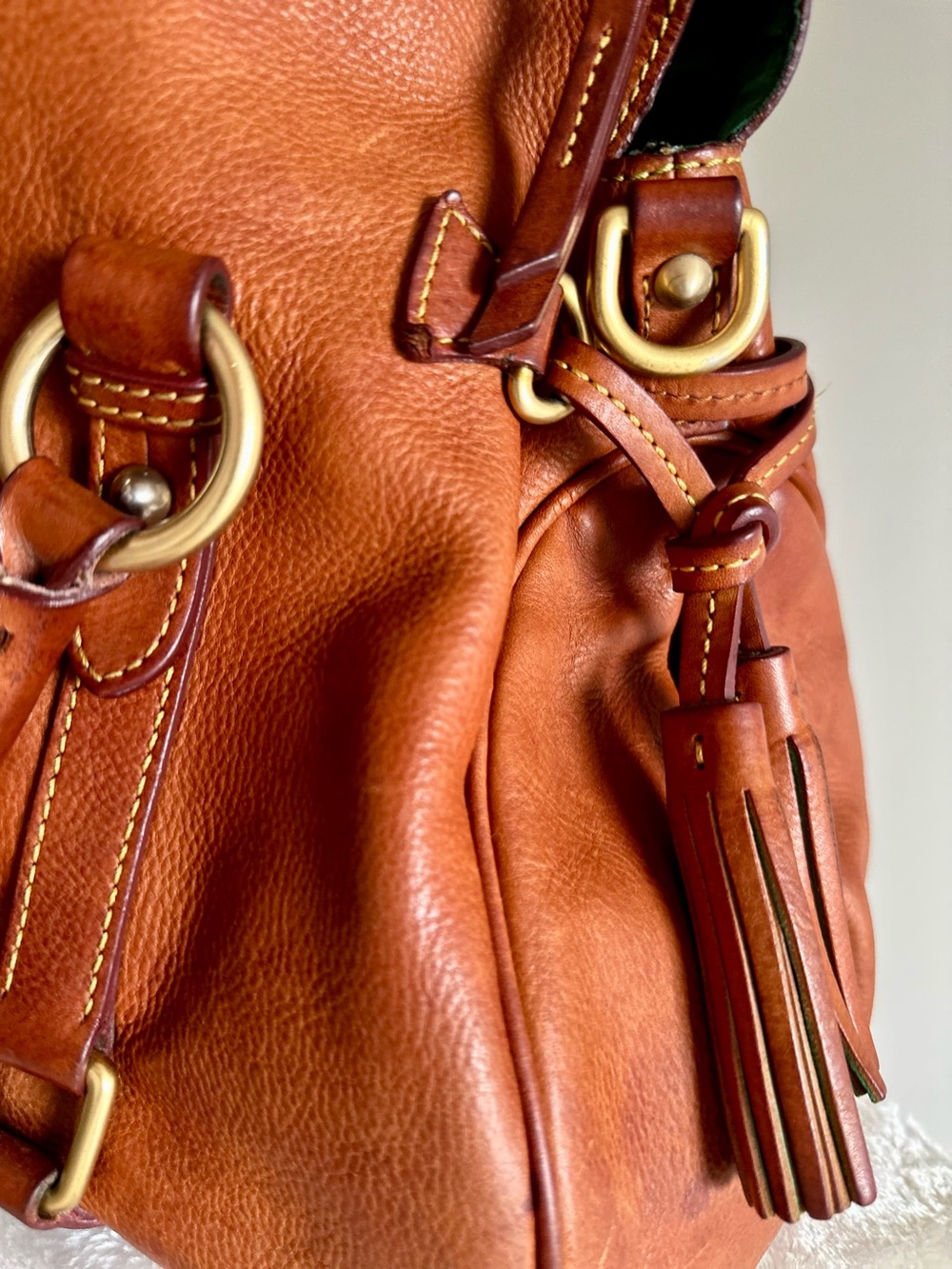 Dooney & Bourke Large Vintage Florentine Leather Satchel - Picture 14 of 16